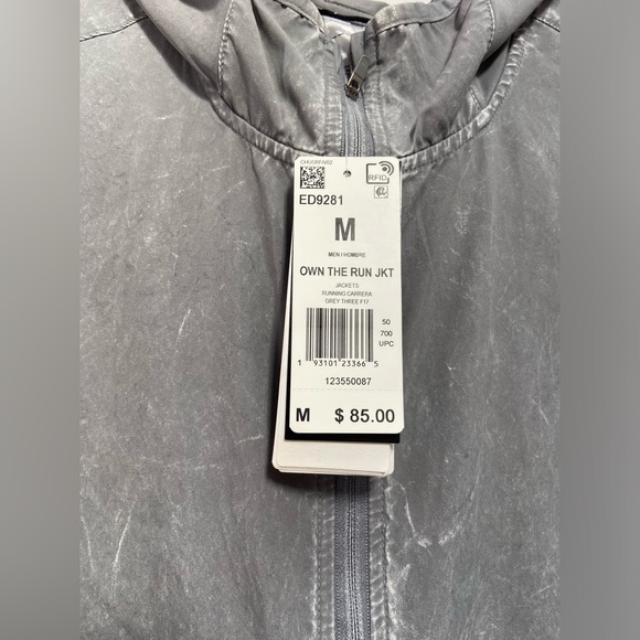 Adidas Over the Run Grey Jacket - Picture 3 of 3
